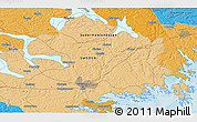 Political 3D Map of Rinkeby
