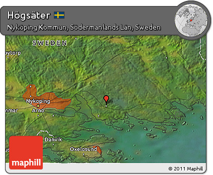 Satellite 3D Map of Högsäter