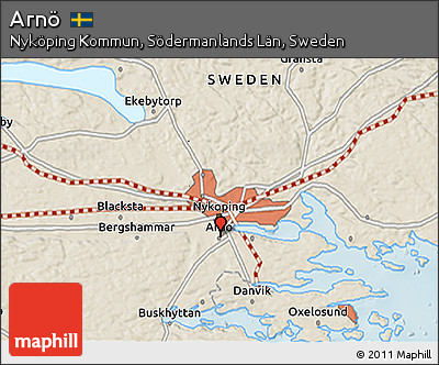 Shaded Relief 3D Map of Arnö