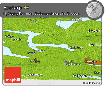 Physical Panoramic Map of Enstorp