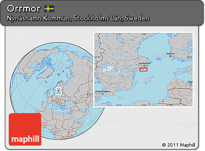 Gray Location Map of Orrmor
