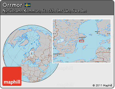 Gray Location Map of Orrmor