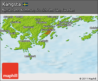 Physical Panoramic Map of Kängsta