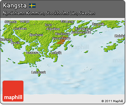 Physical Panoramic Map of Kängsta