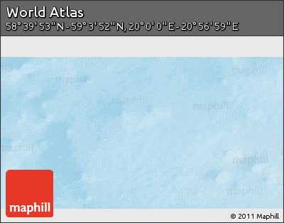 Physical 3D Map of the Area around 58° 51' 53" N, 20° 28' 30" E