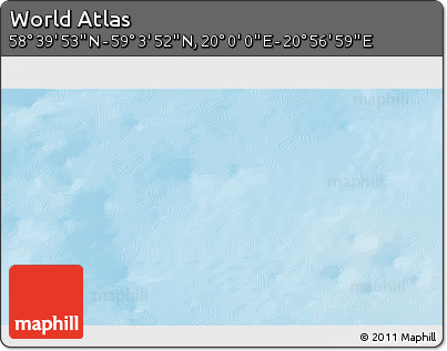 Physical 3D Map of the Area around 58° 51' 53" N, 20° 28' 30" E