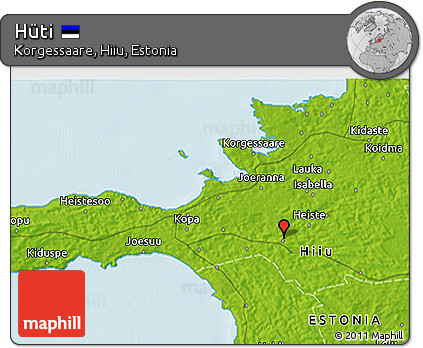 Physical 3D Map of Hüti