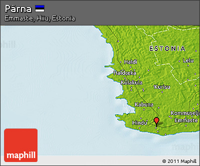 Physical 3D Map of Pärna