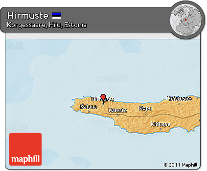 Political 3D Map of Hirmuste
