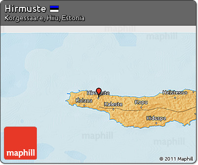 Political 3D Map of Hirmuste