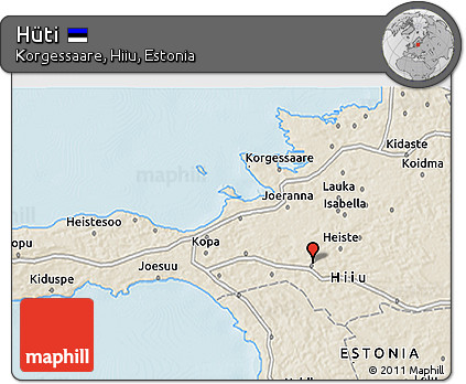 Shaded Relief 3D Map of Hüti