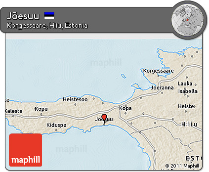 Shaded Relief 3D Map of Jõesuu