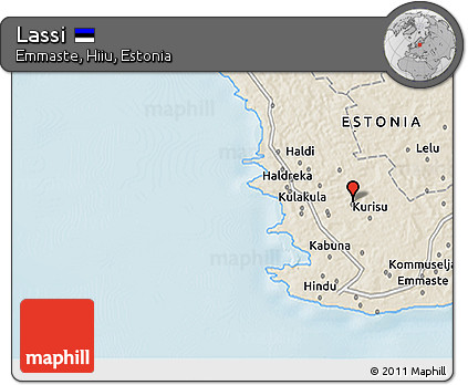 Shaded Relief 3D Map of Lassi