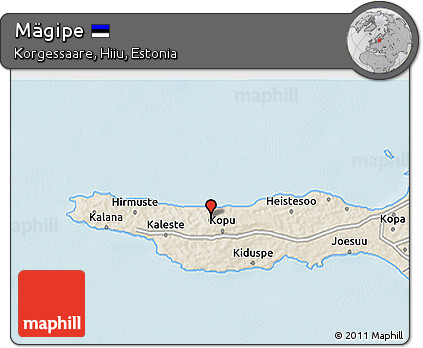 Shaded Relief 3D Map of Mägipe