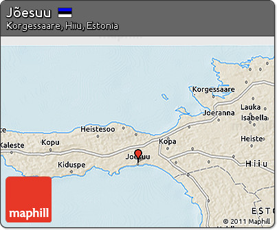 Shaded Relief 3D Map of Jõesuu