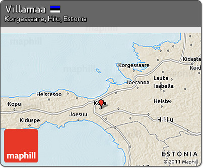 Shaded Relief 3D Map of Villamaa
