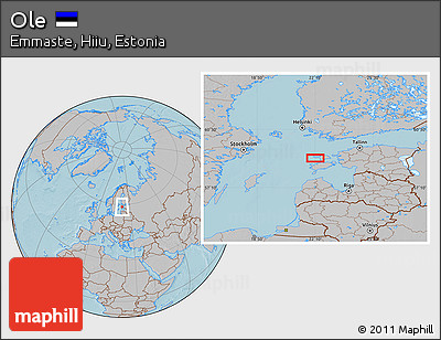 Gray Location Map of Ole, hill shading