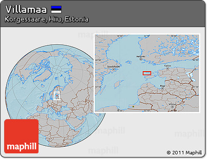 Gray Location Map of Villamaa, hill shading