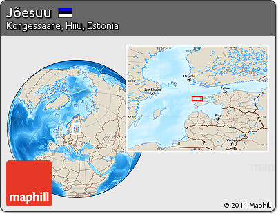 Shaded Relief Location Map of Jõesuu