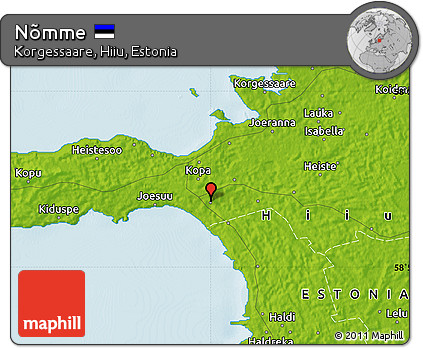 Physical Map of Nõmme