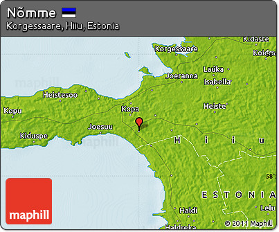 Physical Map of Nõmme