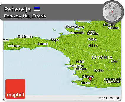 Physical Panoramic Map of Reheselja