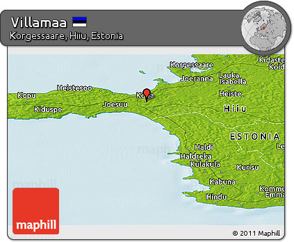 Physical Panoramic Map of Villamaa