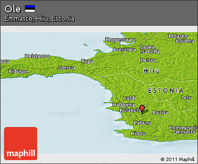 Physical Panoramic Map of Ole