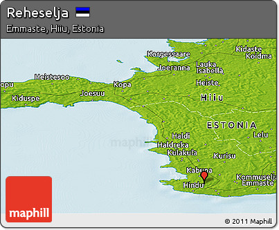 Physical Panoramic Map of Reheselja