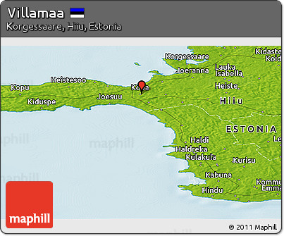 Physical Panoramic Map of Villamaa