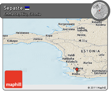 Shaded Relief Panoramic Map of Sepaste