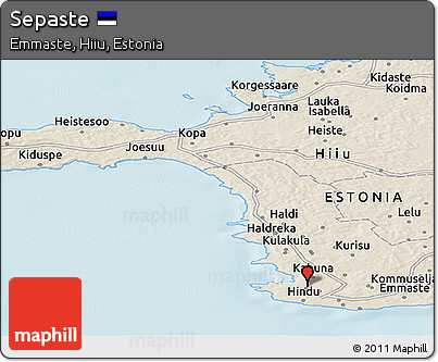 Shaded Relief Panoramic Map of Sepaste
