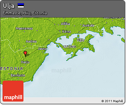 Physical 3D Map of Ulja