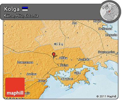 Political 3D Map of Kolga