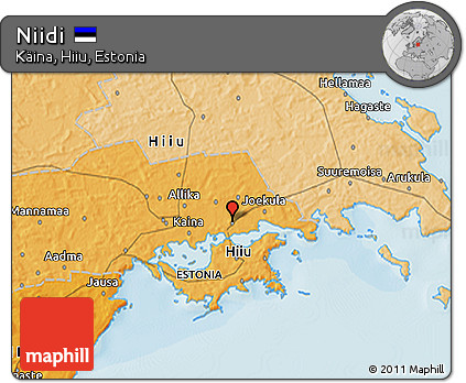 Political 3D Map of Niidi