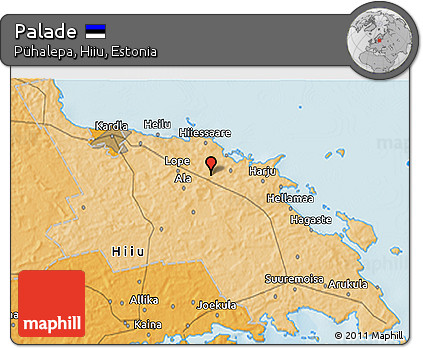 Political 3D Map of Palade