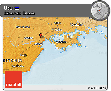 Political 3D Map of Utu