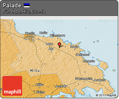 Political 3D Map of Palade