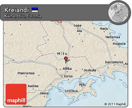 Shaded Relief 3D Map of Kreiandi