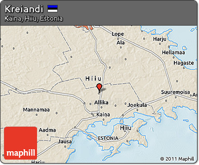 Shaded Relief 3D Map of Kreiandi