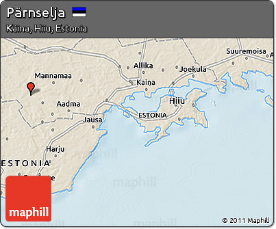 Shaded Relief 3D Map of Pärnselja