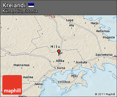 Shaded Relief 3D Map of Kreiandi