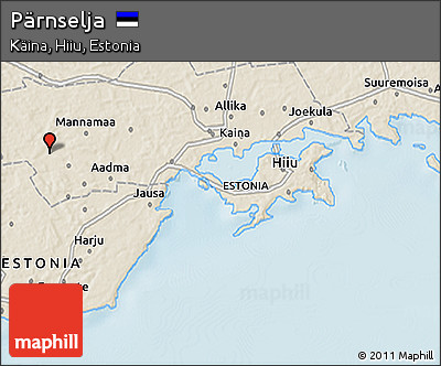 Shaded Relief 3D Map of Pärnselja