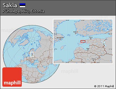 Gray Location Map of Sakla