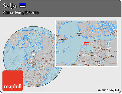 Gray Location Map of Selja, hill shading