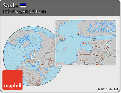 Gray Location Map of Sakla
