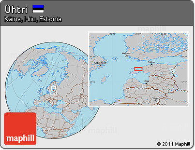 Gray Location Map of Ühtri