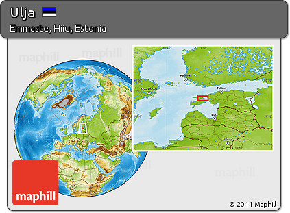 Physical Location Map of Ulja