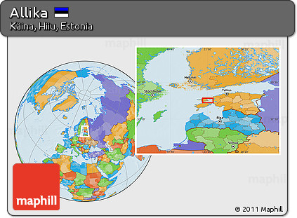 Political Location Map of Allika