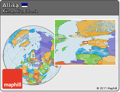 Political Location Map of Allika